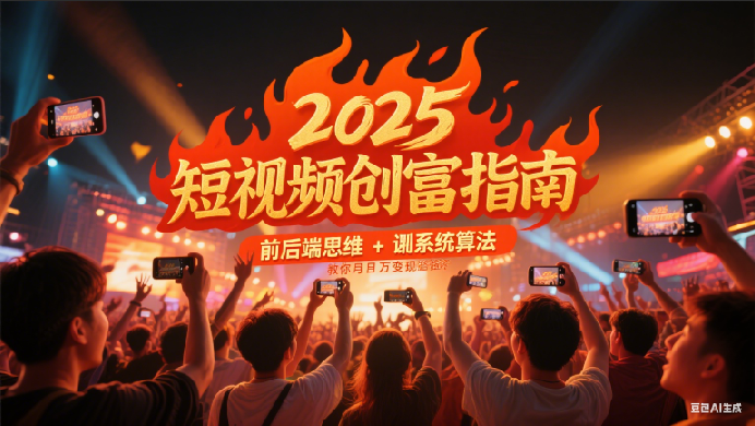 （6.28）2025短视频创富指南，前后端思维 + 系统算法，教你月入过万变现路径