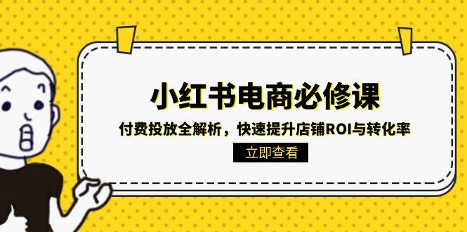 （6.13）小红书电商必修课：付费投放全解析，快速提升店铺ROI与转化率
