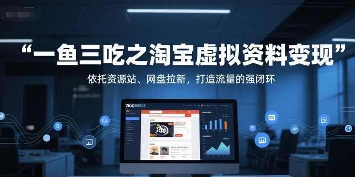 （6.14）一鱼三吃之淘宝虚拟资料变现，依托资源站、网盘拉新，打造流量的强闭环