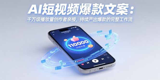（8.6）AI短视频爆款文案：千万级播放量创作者亲授，持续产出爆款的完整工作流