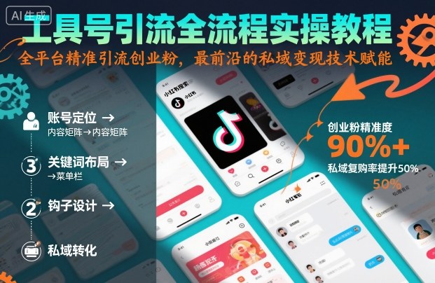 (10.19)工具号引流全流程保姆级实操教程,全平台精准引流创业粉,最前沿的私域变现技术赋能